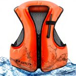 Generic Adult Inflatable Snorkel Vest Orange-0