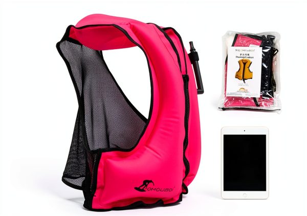 OMOUBOI Pink Inflatable Snorkel Vest Adult-4