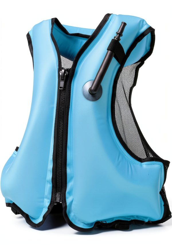 NAXER Inflatable Snorkel Vest Blue Adjustable Adult-0