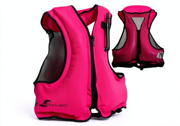 OMOUBOI Pink Inflatable Snorkel Vest Adult-0