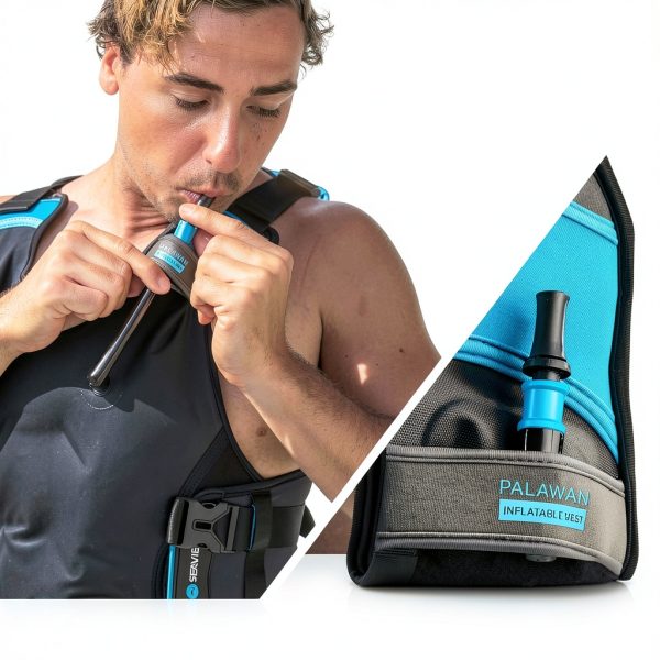 Snorkel Vest Seaview Palawan Black Neoprene Adults-3