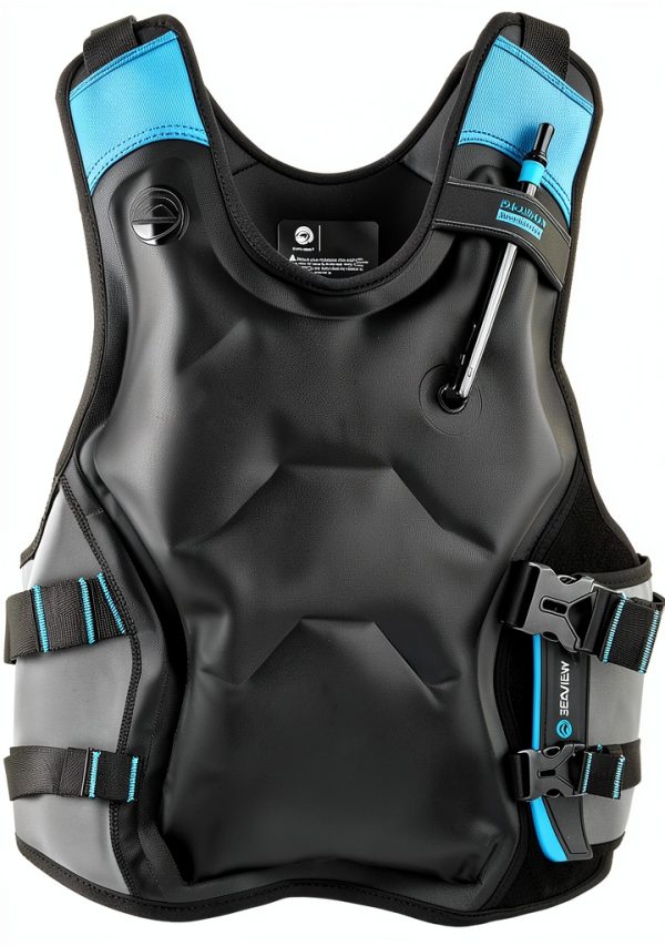 Snorkel Vest Seaview Palawan Black Neoprene Adults-0
